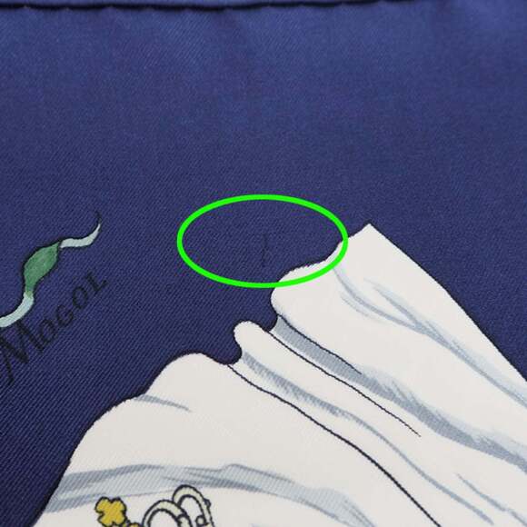 HERMES Authentic Blue Scarf - Picture 6 of 10